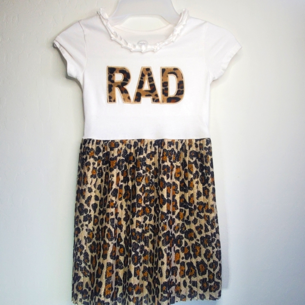 Wonder Nation Girls RAD Leopard Print Skirt Dress Size 6-6X EXCELLENT